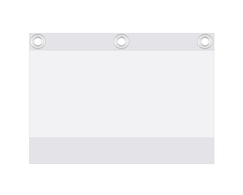 Finition 10 - En haut – bande de renfort + oeillets/ 50cm, En ba...