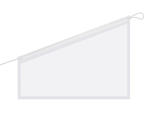 Finition 5 - En haut – fourreau de 5 cm à plat avec drisse fixé...